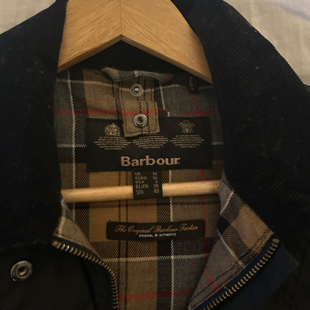 Barbour Navy Waxed Jacket - Picture 2 of 6